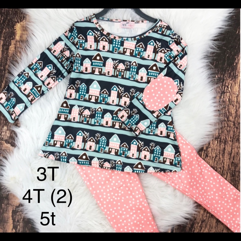 Girls winter houses long sleeve with pants set - Picture 2 of 5